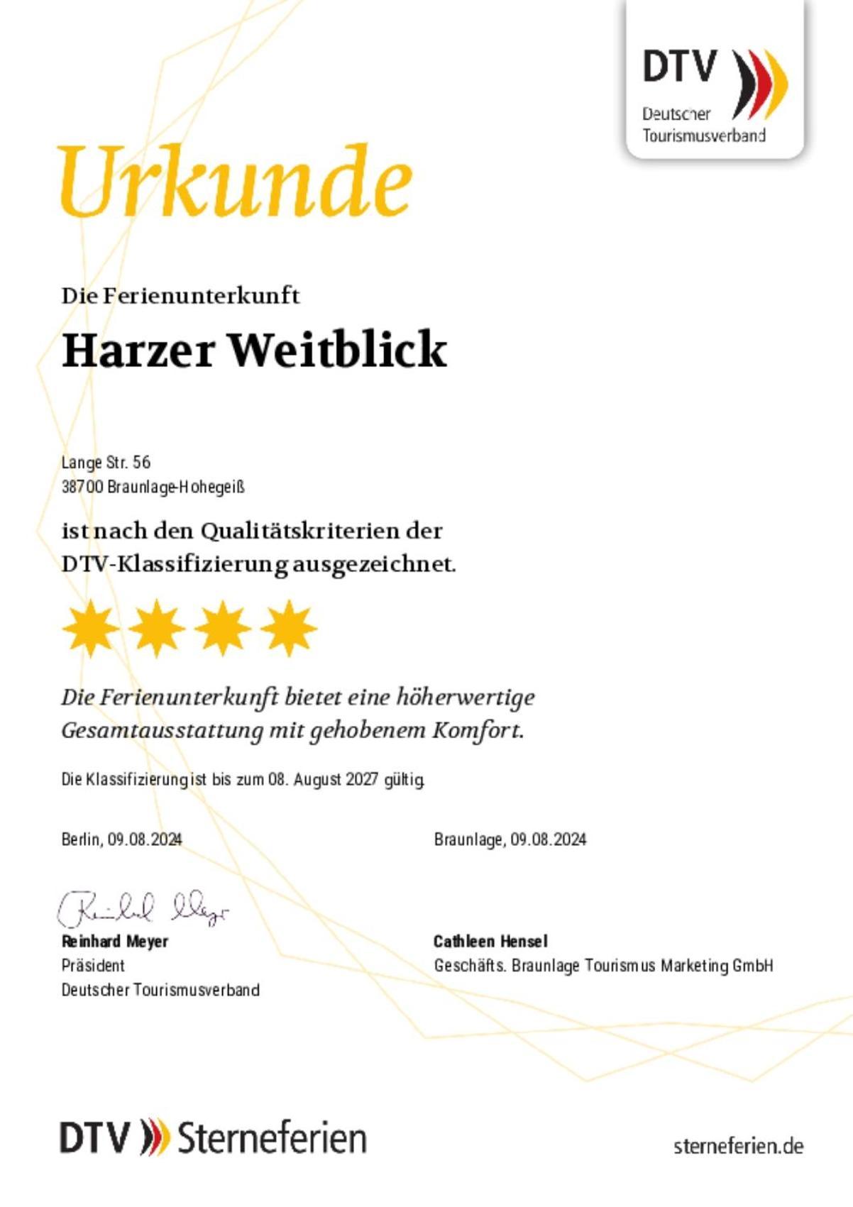 Fewo Harzer Weitblick, Hunde Willkommen, W-Lan, 2X Smart Tv, Dtv 4 Sterne, 4 Pfoten Braunlage Buitenkant foto